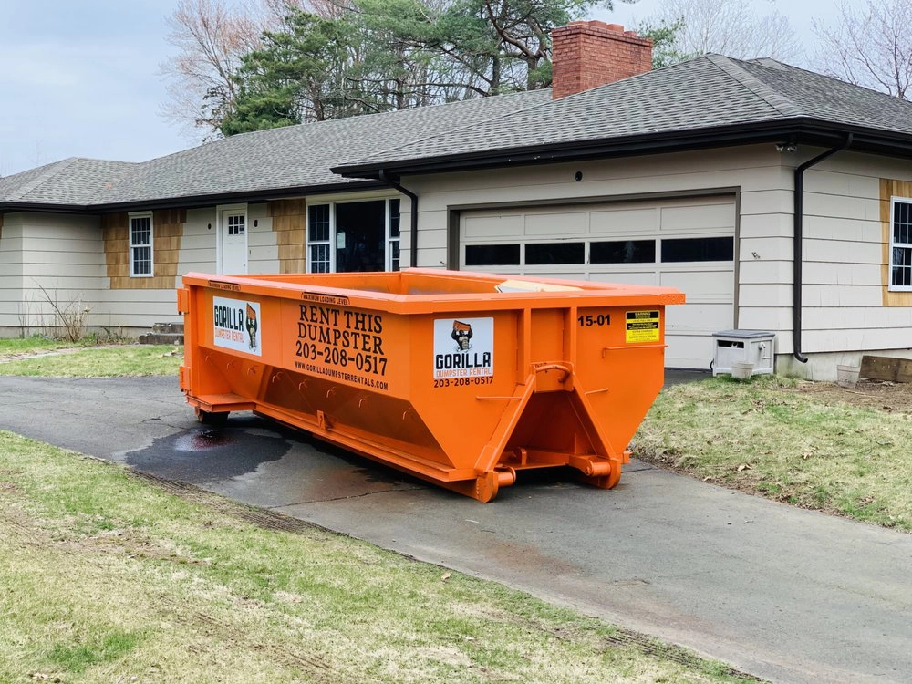 Dumpster Rental North Haven Driveway